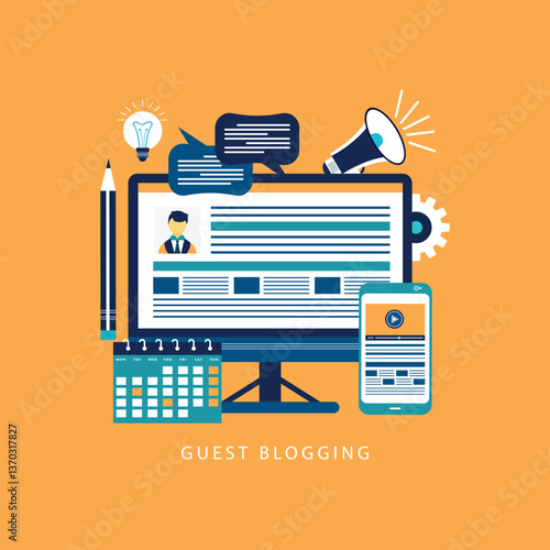 Guest blogging concept 