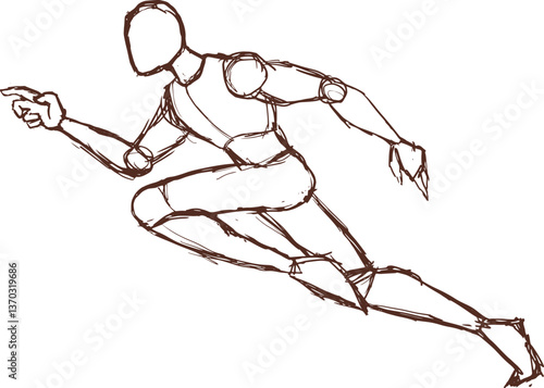 Design of sketch body reference illustration