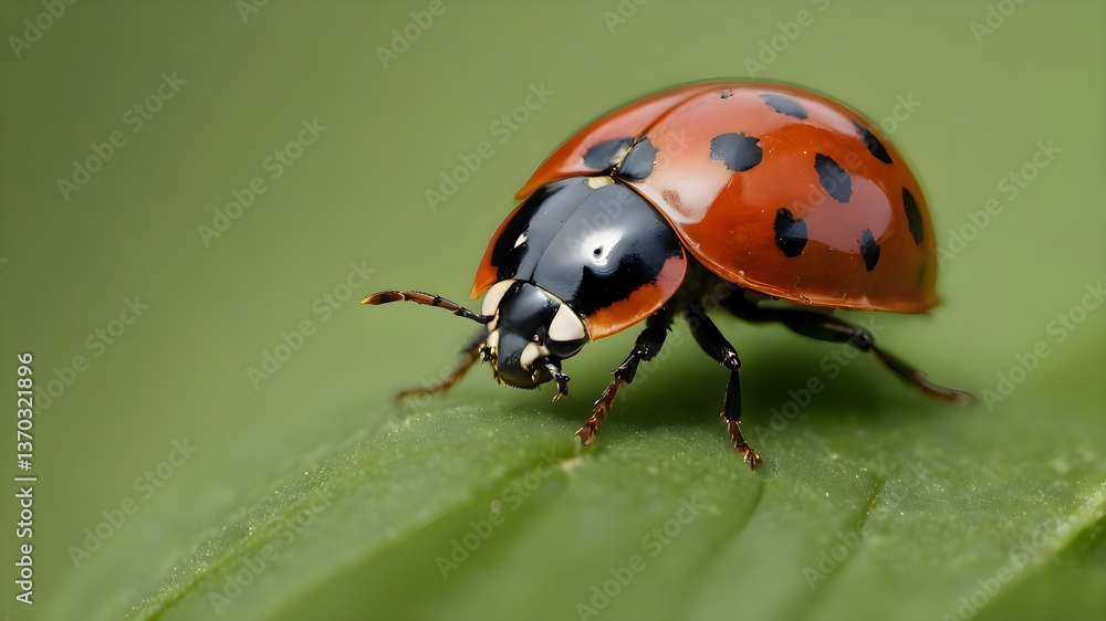 Macro Beauty: Ladybug on Leaf Macro Beauty: Ladybug on Leaf