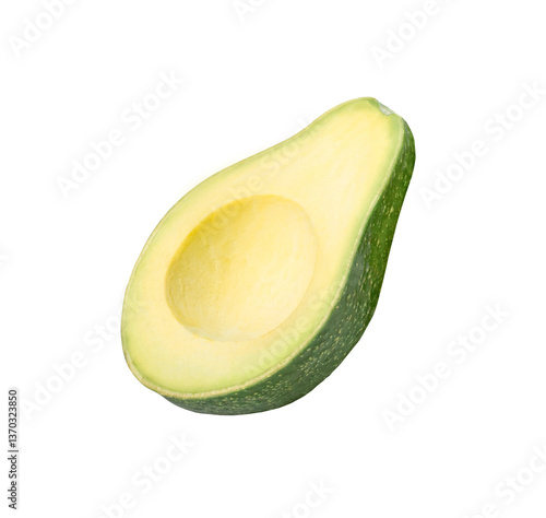 avocado on white background