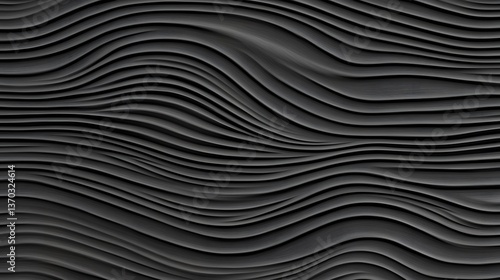 Abstract Dark Gray Wave Pattern Background Texture