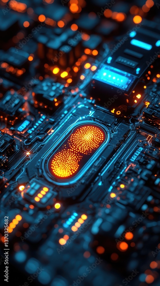 Fototapeta premium Digital Circuit Board Glow