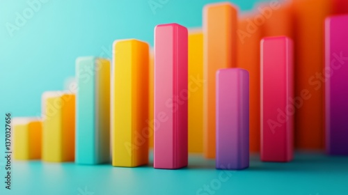 D bar chart in bold colors with uniform height bars, clean layout, soft drop shadow, ideal for comparison slides Free Download D bar chart in bold colors with uniform height bars, clean layout, soft drop shadow, ideal for comparison slides - GFXLoad