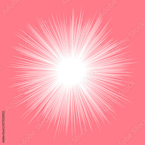 集中線、効果線　フラッシュ