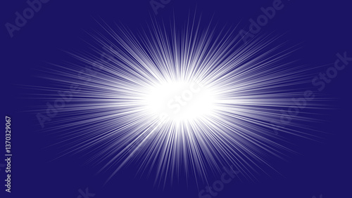 集中線、効果線　フラッシュ楕円