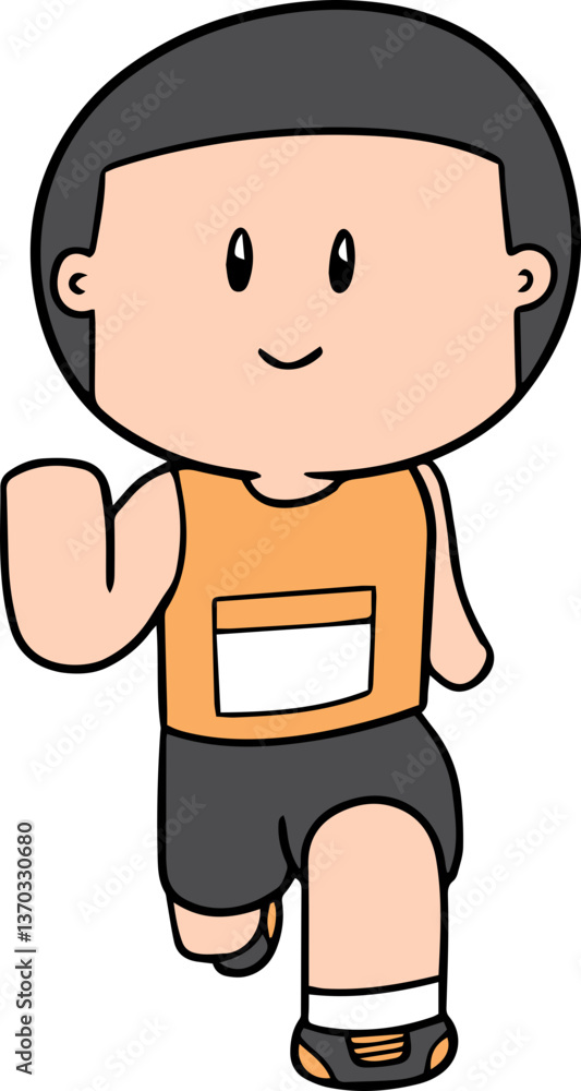 Fototapeta premium Illustration of runner