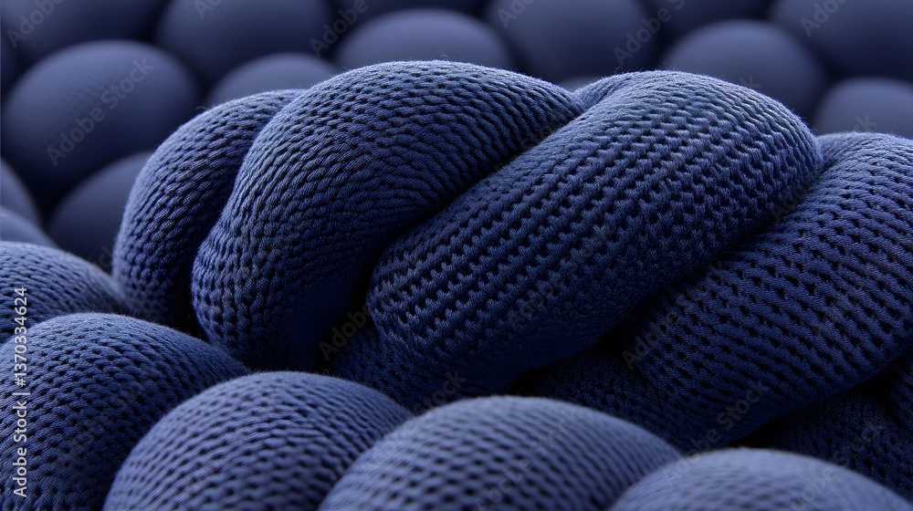 Obraz premium Abstract Blue Knitted Fabric Texture Background