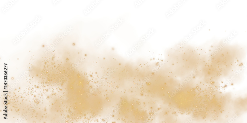 Magic golden smoke with glitter and small particles of twinkling stars. Fog with luminous particles. Yellow vapor with stardust. Morning fog over land or water surface, magic haze. Fog or smoke. PNG. Magic golden smoke with glitter and small particles of twinkling stars. Fog with luminous particles. Yellow vapor with stardust. Morning fog over land or water surface, magic haze. Fog or smoke. PNG.