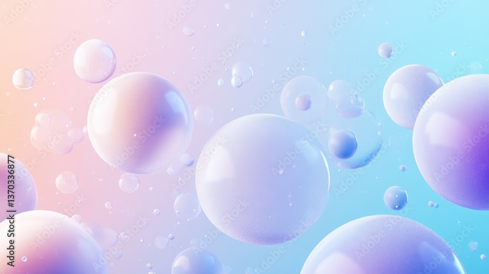 Colorful abstract background with floating bubbles and soft pastel hues creating a dreamy and serene atmosphere Colorful abstract background with floating bubbles and soft pastel hues creating a dreamy and serene atmosphere