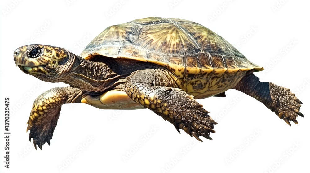 Obraz premium Big turtle isolated on transparent background