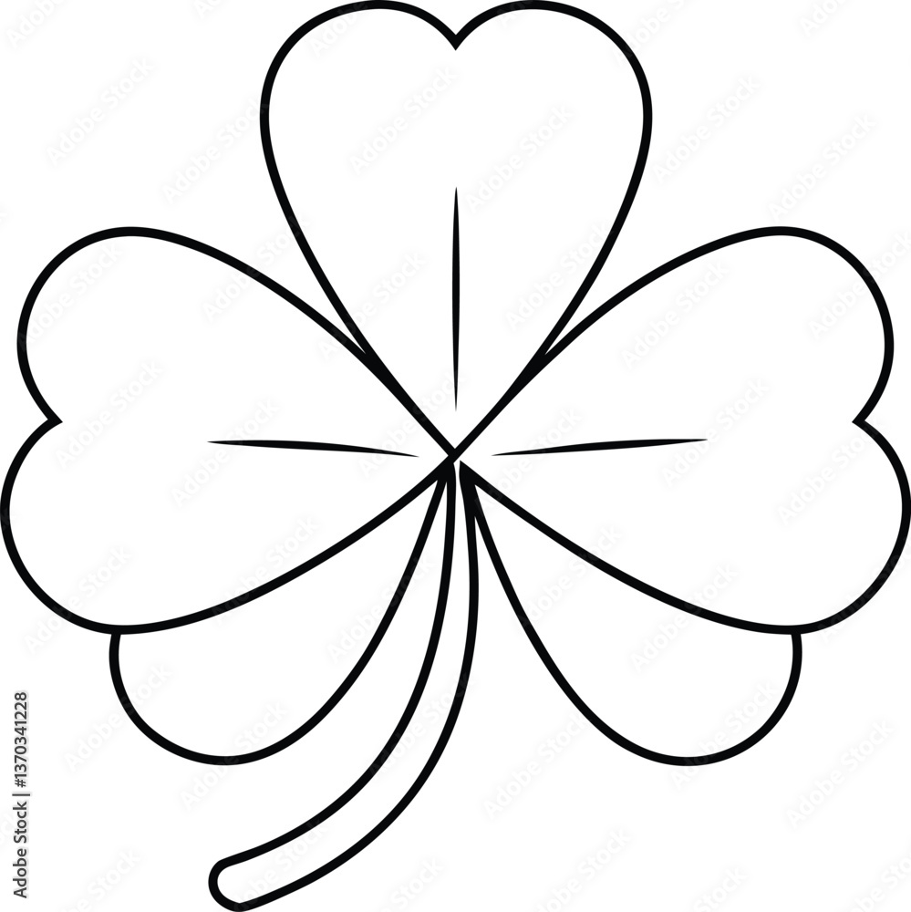 Shamrock Line Art Vector Shamrock Line Art Vector