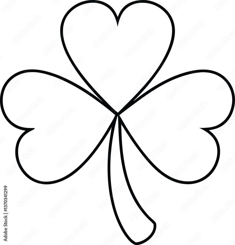 Shamrock Line Art Vector Shamrock Line Art Vector