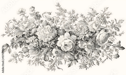 Floral flower vector Illustrations on white background