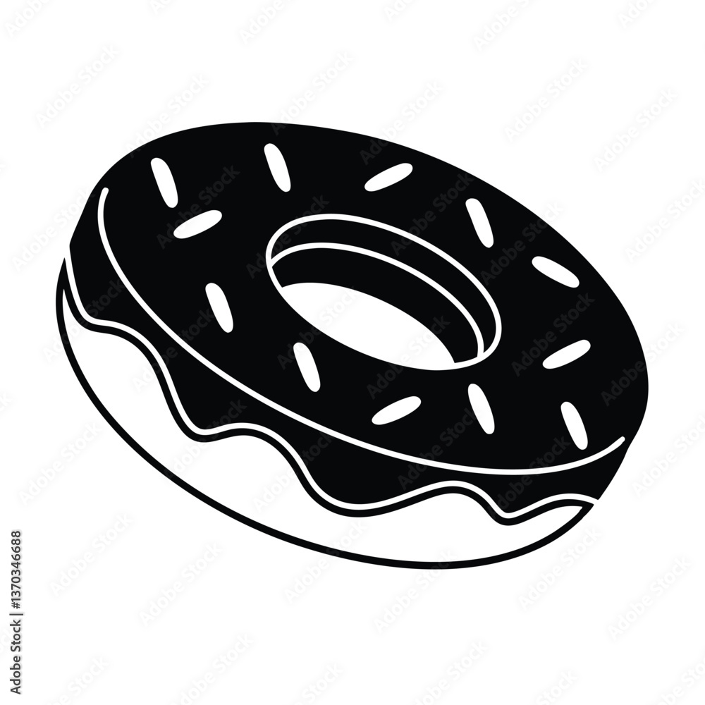 Obraz premium Donut vector illustration
