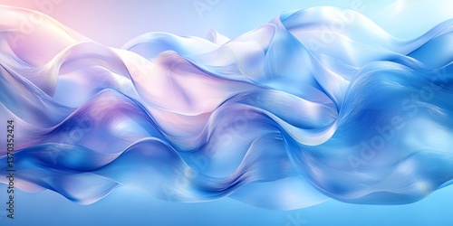 Wallpaper Mural Abstract Blue Waves Flowing Background Elegant Wavy Soft Light Torontodigital.ca