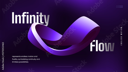 Infinity Flow–Futuristic 3D Abstract Loop Design Representing Motion, Fluidity, and Endless Possibilities