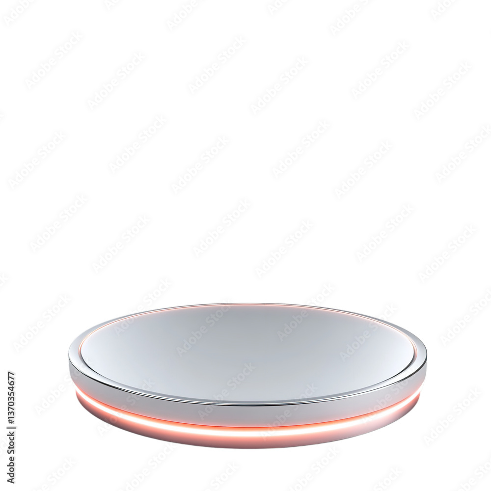 Metallic Red-Lit Disc PNG, Circular Reflective Object PNG, Modern Futuristic Minimalist Design PNG Metallic Red-Lit Disc PNG, Circular Reflective Object PNG, Modern Futuristic Minimalist Design PNG