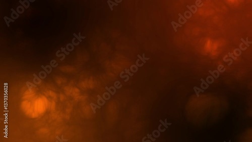 Orange cloud smoke background animation. Blur smoke cloud motion background loop video footage in 3D render. abstract orange background