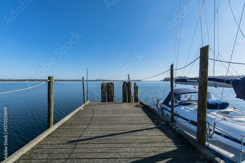 Hafen Klein Zicker mit Blick nach Thiessow, Halbinsel Mönchgut,Rügen