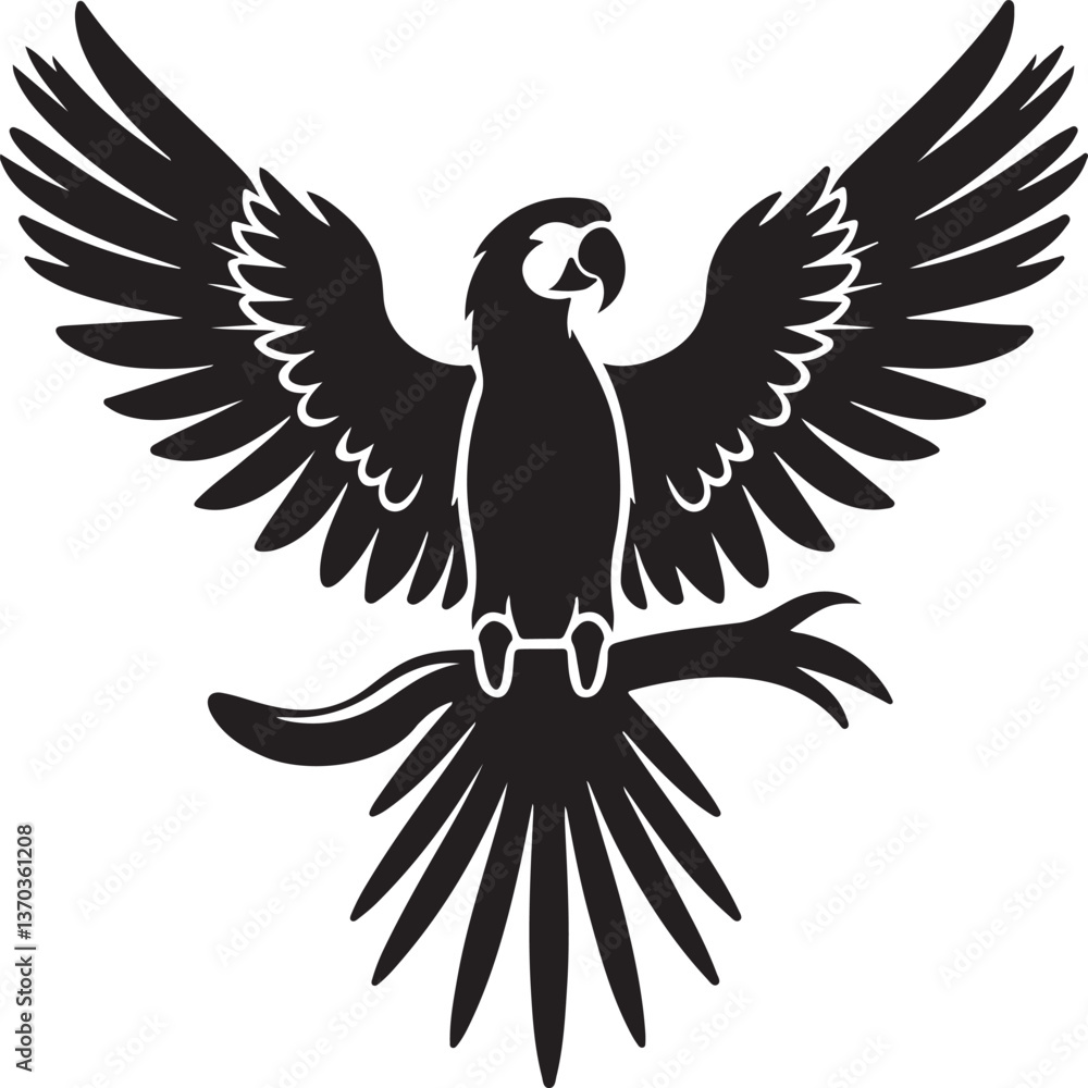 Fototapeta premium parrot sihouette collection