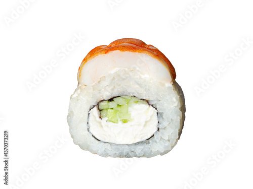 sushi on a white background