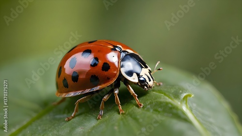 Ladybug on Leaf: A Tiny Wonder
