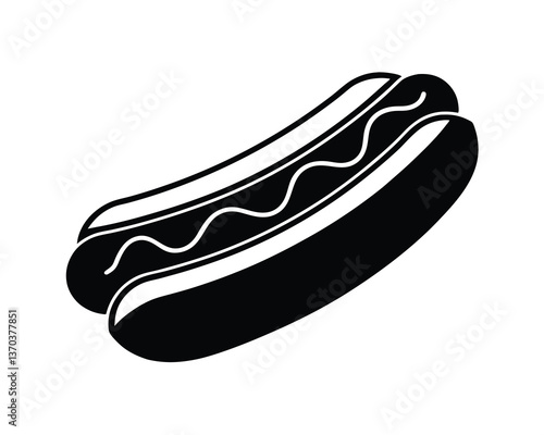Hotdog vector illustration, Hotdog icon