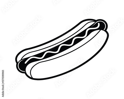 Hotdog vector illustration, Hotdog icon