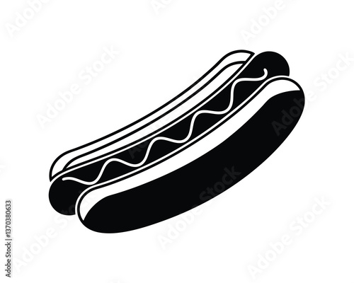Hotdog vector illustration, Hotdog icon