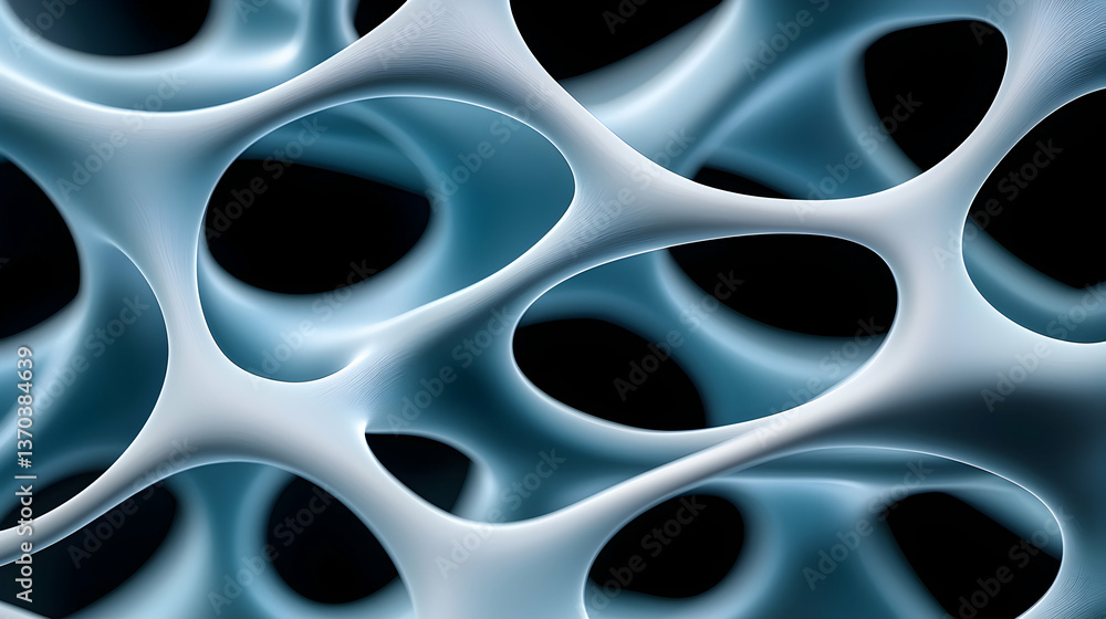 Abstract Blue Network Structure with Dark Background Abstract Blue Network Structure with Dark Background