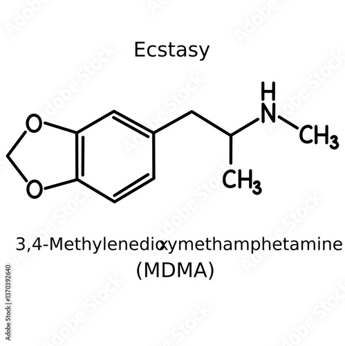 Chemical structure of ecstasy