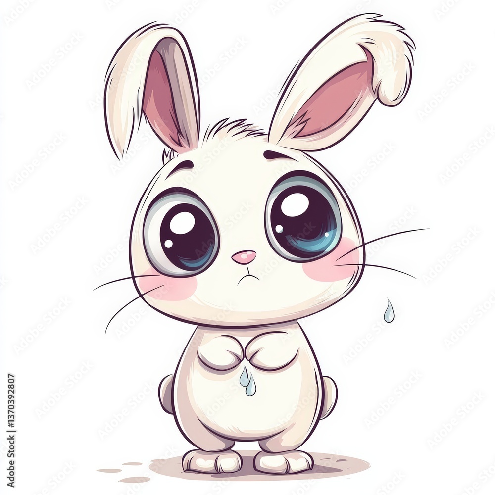 Obraz premium Charming Bunny with Big Eyes