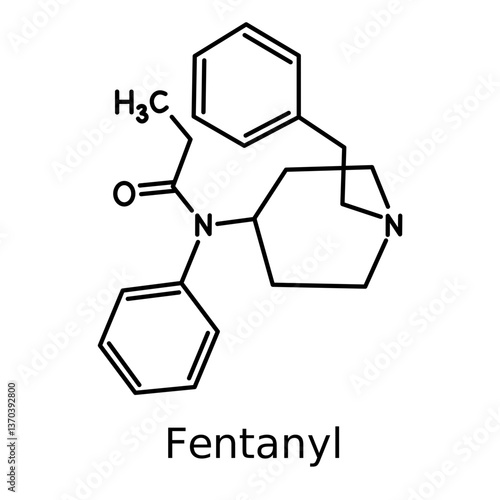 Chemical structure of fentanyl