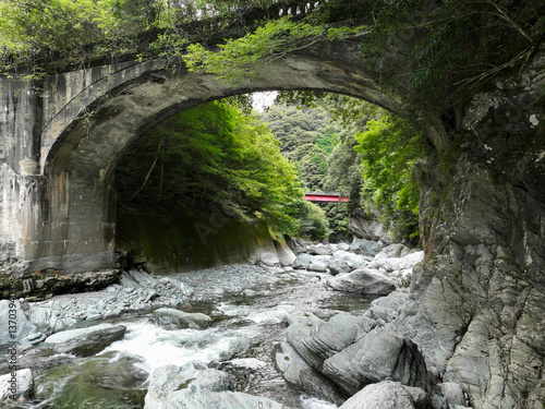 愛媛県西条市　三碧峡の風景