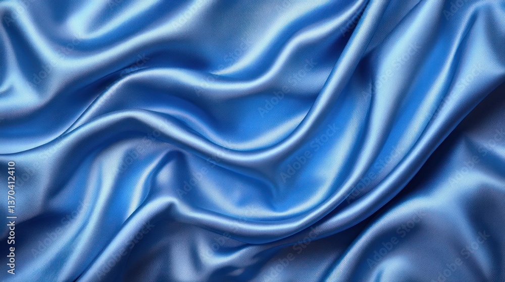 Obraz premium Smooth, flowing blue fabric