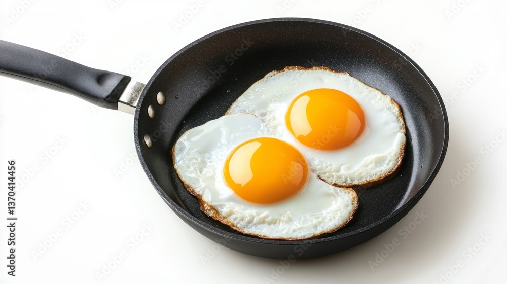 Cooking Sunny Side Up Eggs in Frying Pan for Breakfast Cooking Sunny Side Up Eggs in Frying Pan for Breakfast