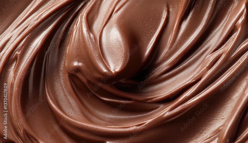 Smooth, rich, dark chocolate spread texture Smooth, rich, dark chocolate spread texture