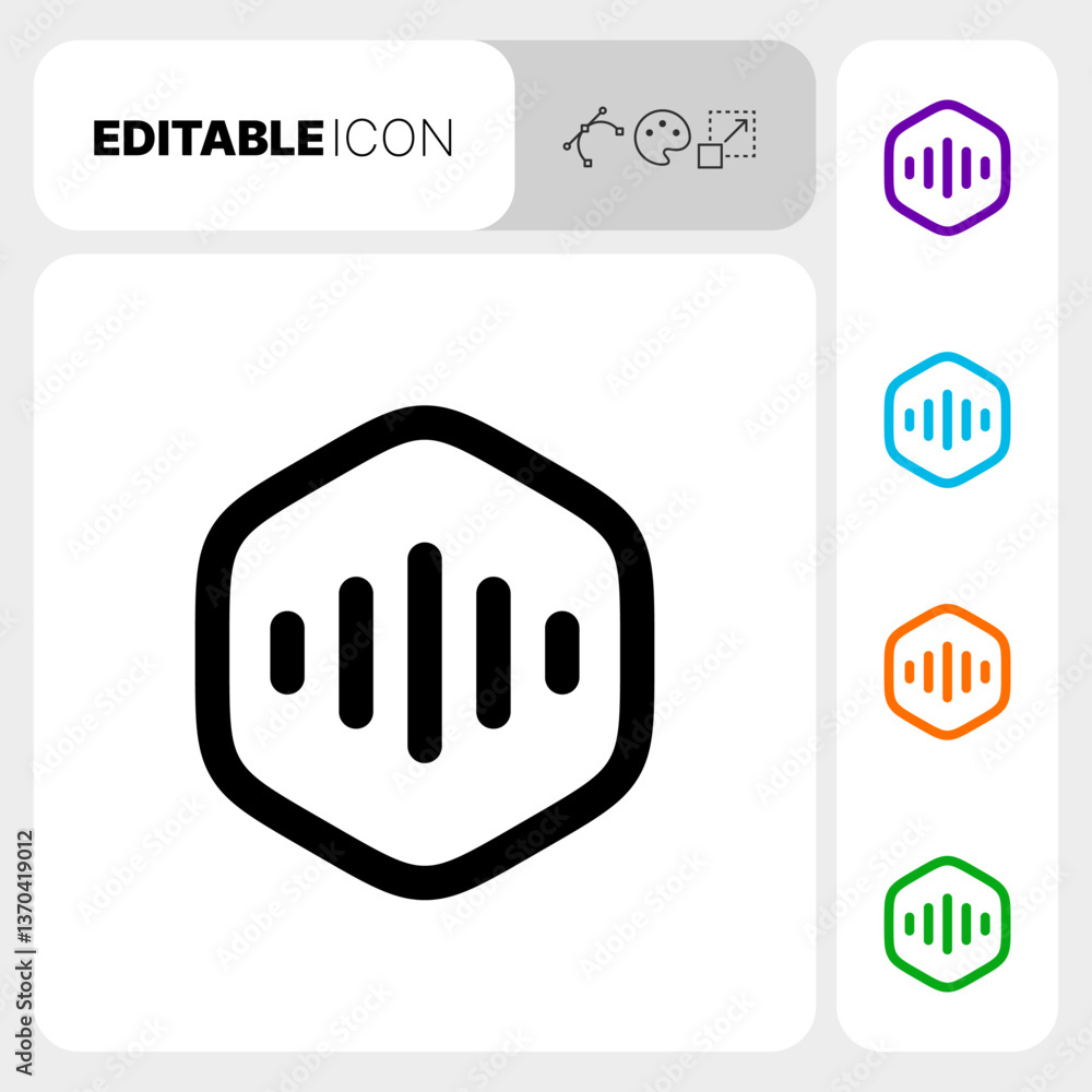 Sound Wave icon symbol. Sound Wave icon symbol.