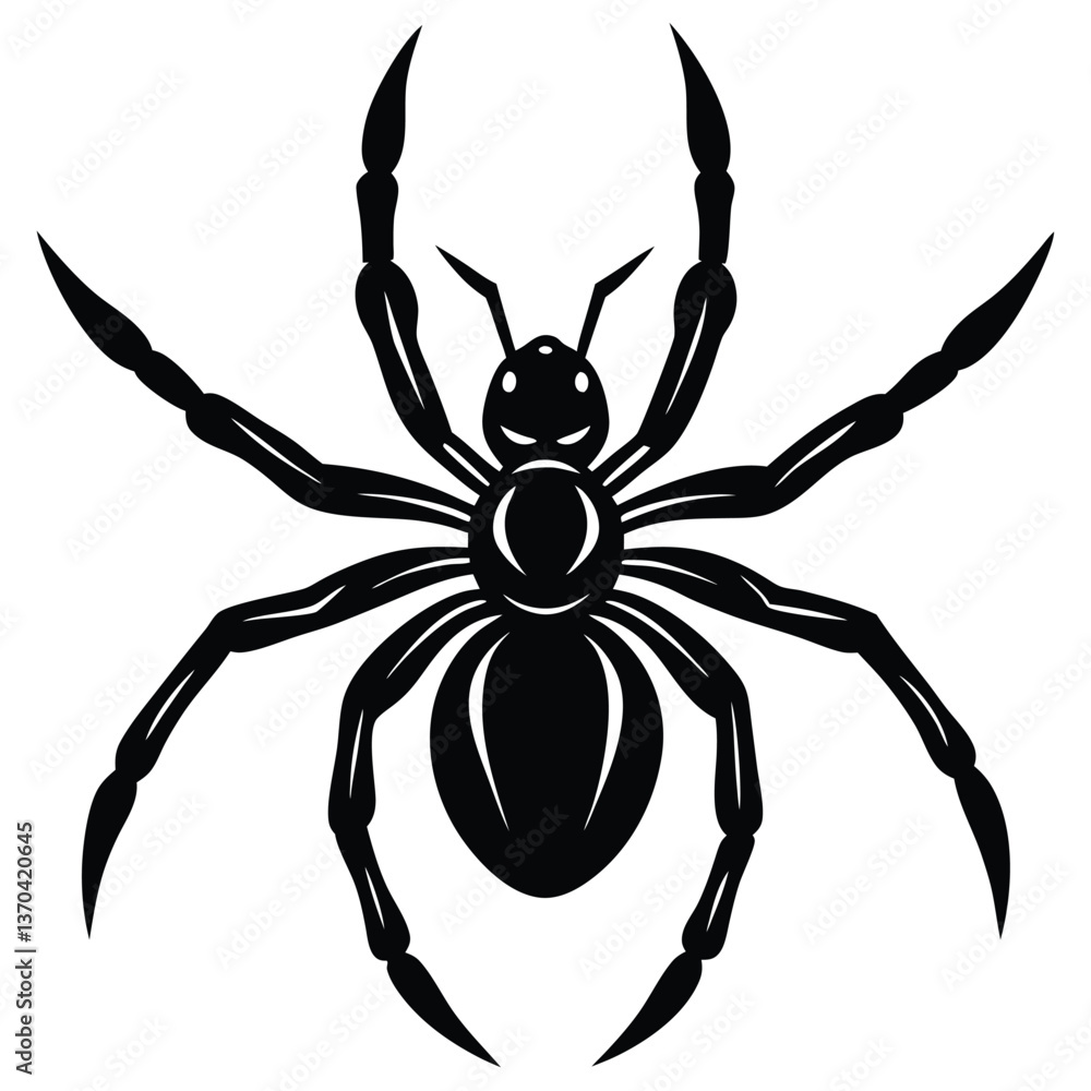 Obraz premium vector emage of spaider silhoette vector