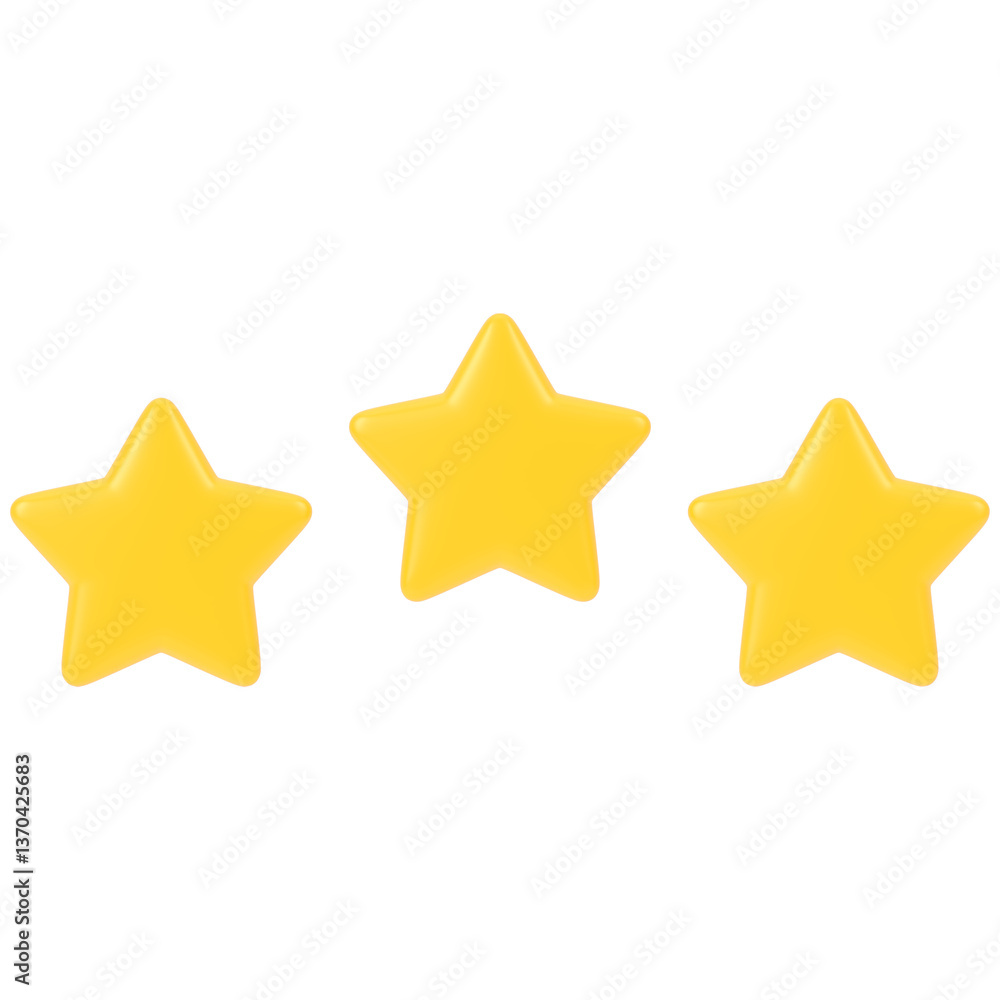 3d golden star rating Illustration 3d golden star rating Illustration