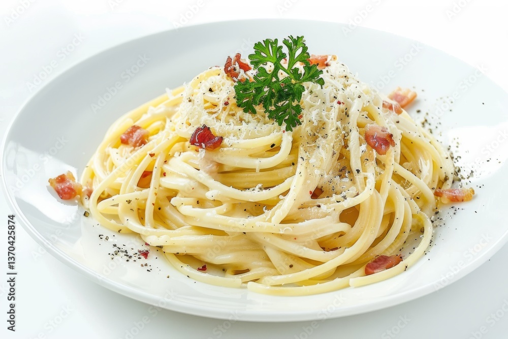 Delicious Spaghetti Carbonara Dish Delicious Spaghetti Carbonara Dish