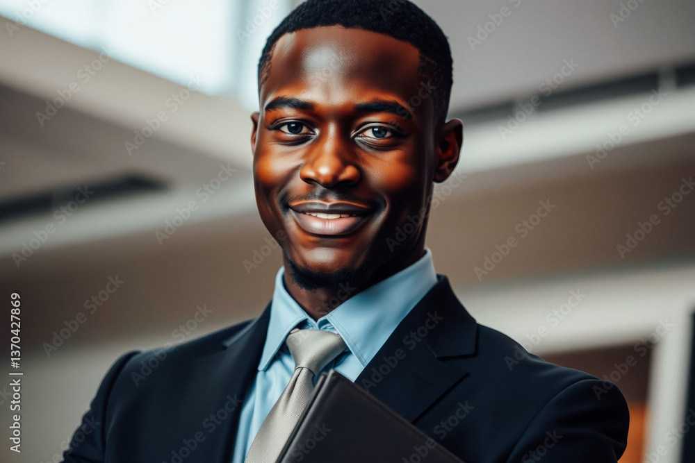 Confident Man in Business Suit Smiling Confident Man in Business Suit Smiling