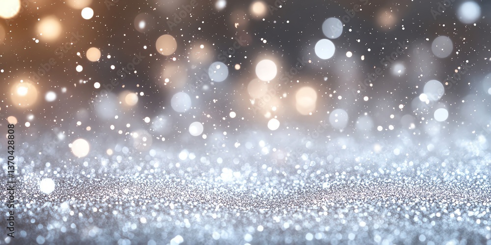 Sparkling Glitter Texture with Bokeh Lights Creates Festive Atmosphere Sparkling Glitter Texture with Bokeh Lights Creates Festive Atmosphere