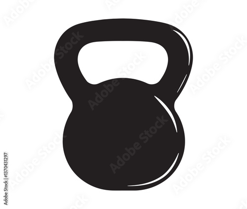 Dumbbell isolated on white background. Weight isolated on white background. strength training kettlebell workout design