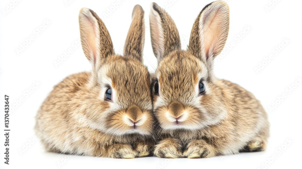 Adorable Small Rabbits Snuggling Adorable Small Rabbits Snuggling