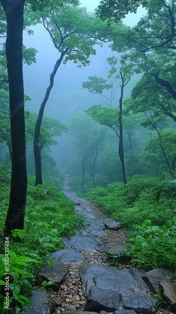 Fototapeta premium Misty forest path