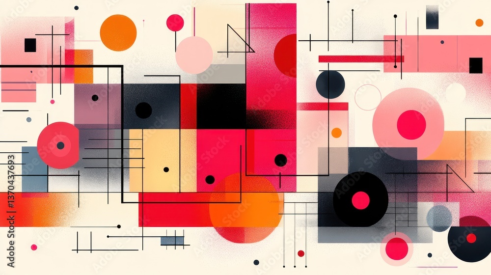 Abstract geometric shapes in vibrant colors Abstract geometric shapes in vibrant colors