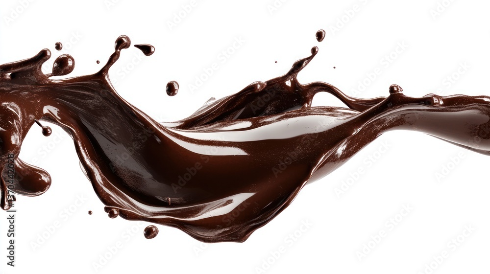 Rich Chocolate Splash with Droplets Rich Chocolate Splash with Droplets