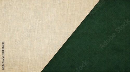 Beige and Dark Green Fabric Texture Background
