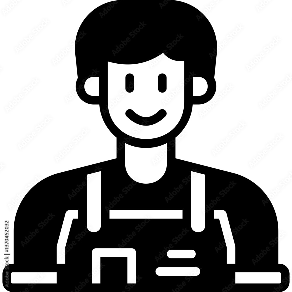 Fototapeta premium Barista glyph icon